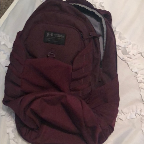 maroon under armour backpack